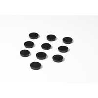 Ronde zwarte memo magneten met een diameter van 30 mm. | 10 stuks
