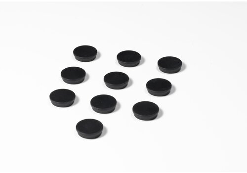 Ronde zwarte memo magneten, 30 mm. 