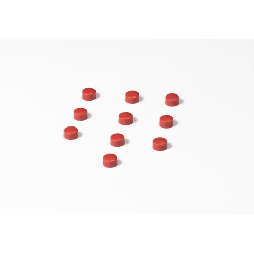 Ronde rode memo magneten, 10 mm. 