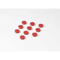 Ronde rode memo magneten met een diameter van 20 mm. | 10 stuks