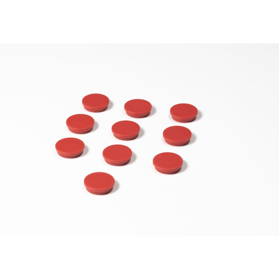 Ronde rode memo magneten met een diameter van 30 mm. | 10 stuks-1