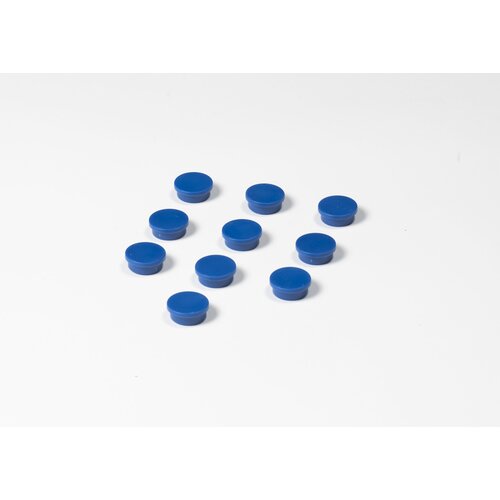 Ronde blauwe memo magneten, 20 mm. 