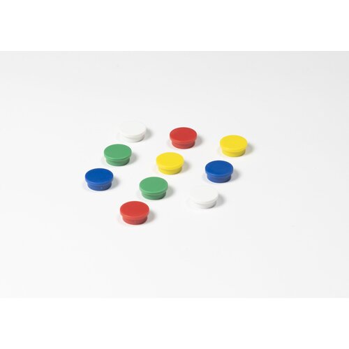 Ronde memo magneten in 4 kleuren, 20 mm. 