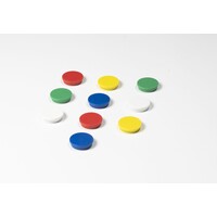 Ronde memo magneten in 4 kleuren met een diameter van 30 mm. | 10 stuks