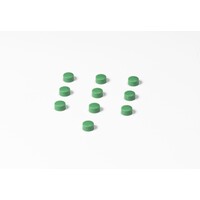 Ronde groene memo magneten met een diameter van 10 mm. | 10 stuks