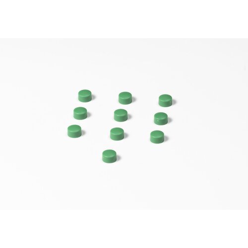 Ronde groene memo magneten, 10 mm. 