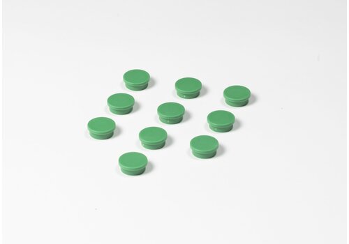 Ronde groene memo magneten, 20 mm. 