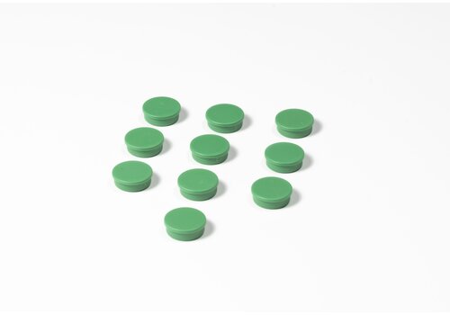 Ronde groene memo magneten, 25 mm 