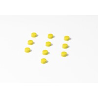 Ronde gele memo magneten met een diameter van 10 mm. | 10 stuks