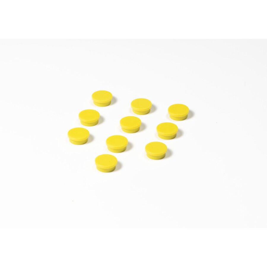 Ronde gele memo magneten met een diameter van 20 mm. | 10 stuks-1