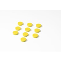 Ronde gele memo magneten met een diameter van 25 mm. | 10 stuks
