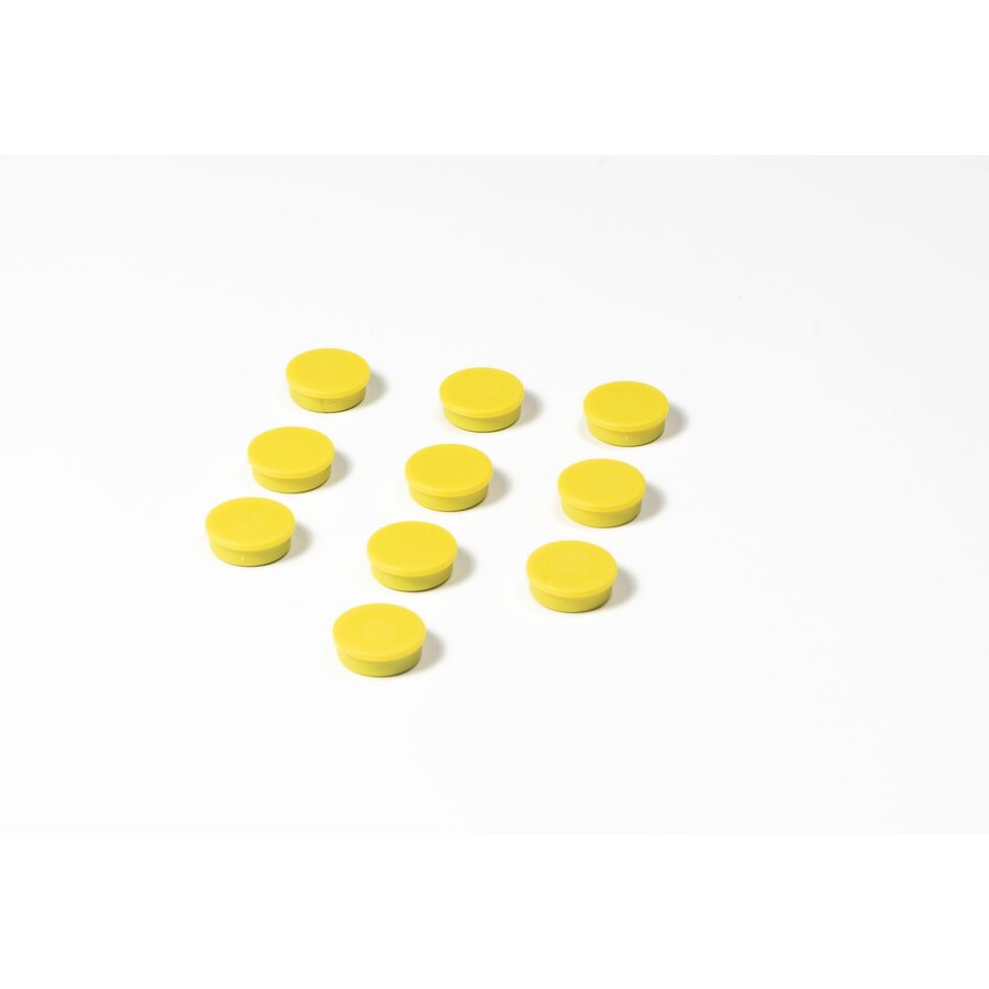 Ronde gele memo magneten met een diameter van 25 mm. | 10 stuks-1