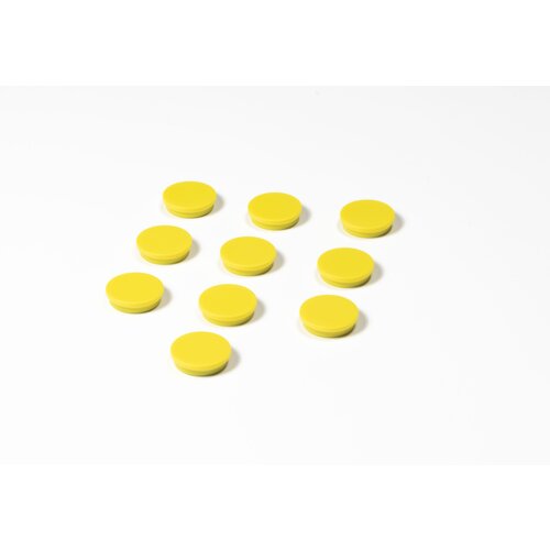 Ronde gele memo magneten, 30 mm. 