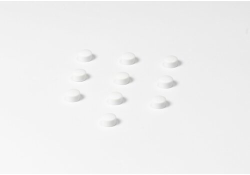 Ronde witte memo magneten, 10 mm. 