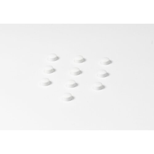 Ronde witte memo magneten, 10 mm. 