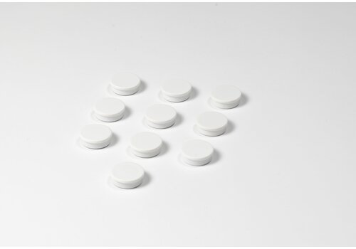 Ronde witte memo magneten, 25 mm. 
