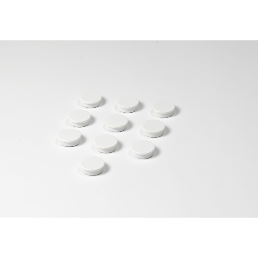 Ronde witte memo magneten met een diameter van 25 mm. | 10 stuks-1