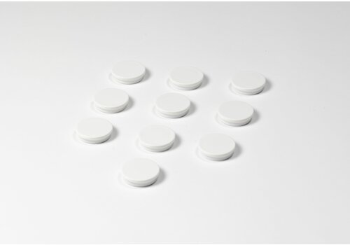 Ronde witte memo magneten, 30 mm. 