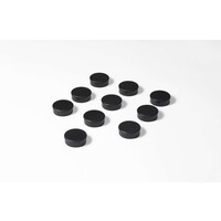 Sterke zwarte memo magneten met een diameter van 35 mm. | 10 stuks