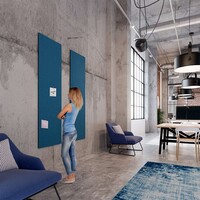 thumb-Prikbord Bulletin frameloos kleur zwart-2209 , afmeting 90 x 120 cm.-2