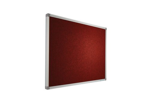 Prikbord Camira-stof rood, 120 x 180 cm. 