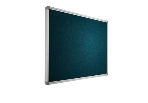 Prikbord Camira-stof turquoise, 90 x 120 cm. 