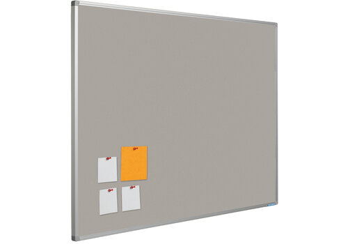 Prikbord Bulletin-stof, grijs, 90 x  120 cm. 