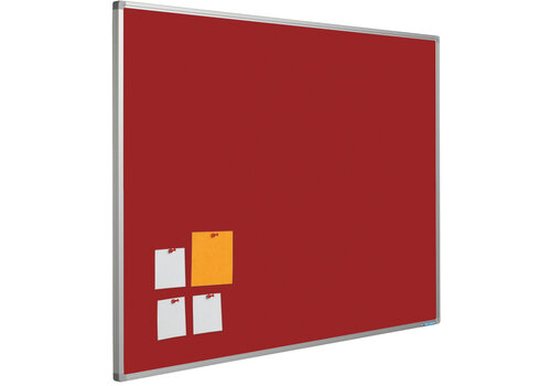 Prikbord Bulletin-stof, rood, 90 x  180 cm. 