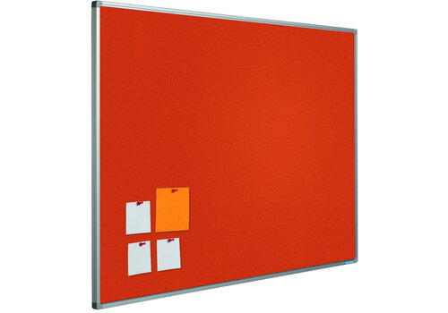 Prikbord Bulletin-stof, oranje, 90 x  180 cm. 