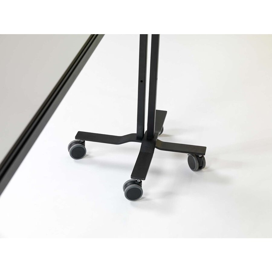 Dubbelzijdig mobiel krijtbord met zwart frame 120 x 75 cm.-5