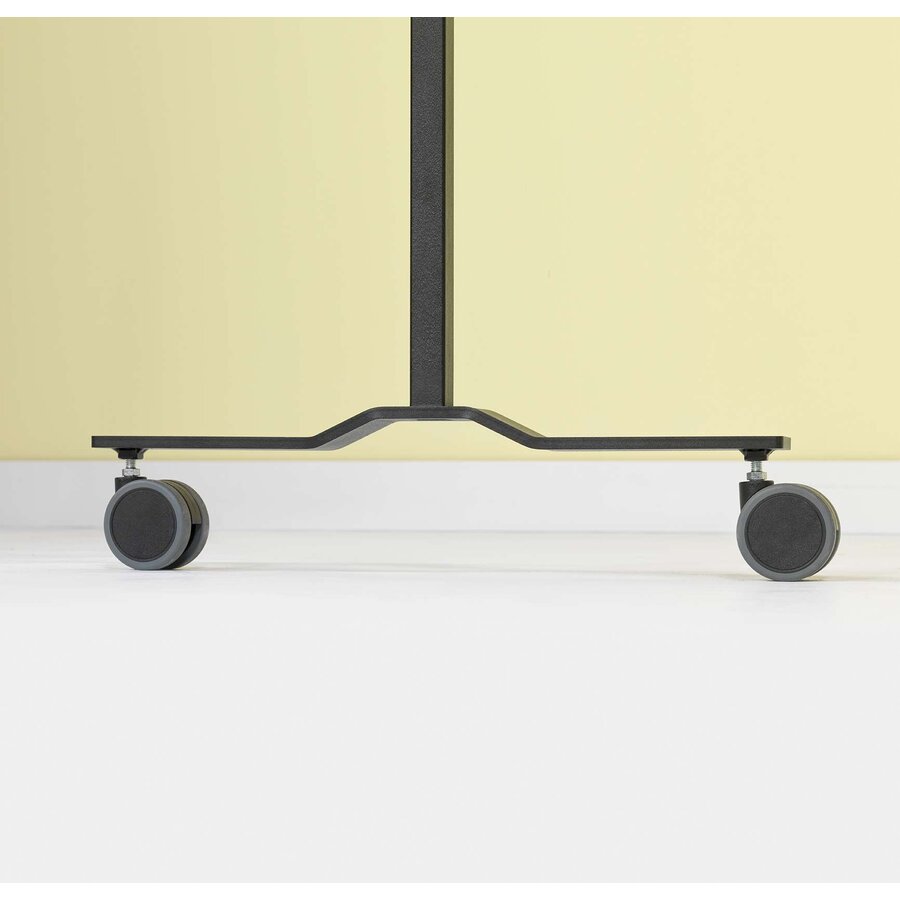 Dubbelzijdig mobiel krijtbord met zwart frame 120 x 75 cm.-6
