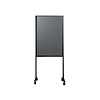 Smit-Visual Dubbelzijdig mobiel krijtbord met zwart frame 120 x 75 cm.