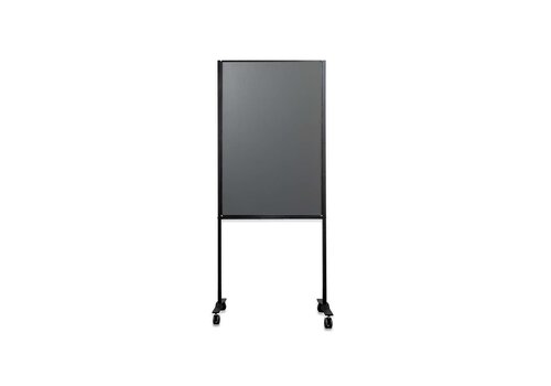 Verrijdbaar krijtbord, zwart uitgevoerd 
