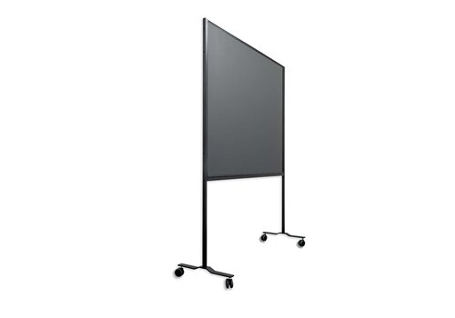 Verrijdbaar krijtbord, zwarte uitvoering  120 x 150 cm. 