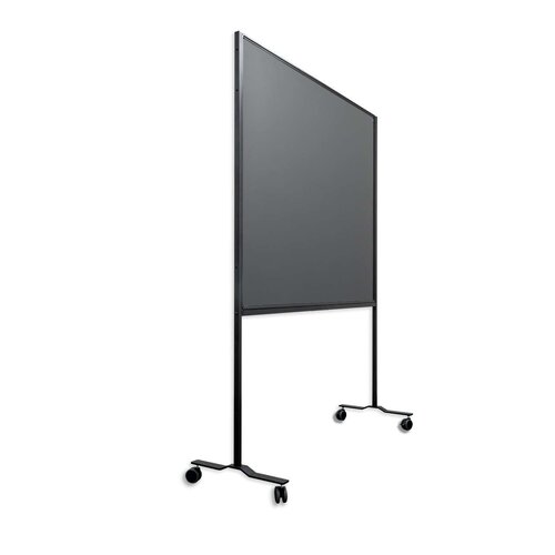 Verrijdbaar krijtbord, zwart uitgevoerd 