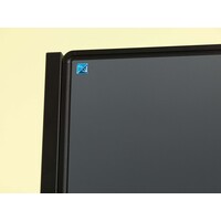 thumb-Dubbelzijdig mobiel Workbord met zwart emailstaal en zwart profiel-4