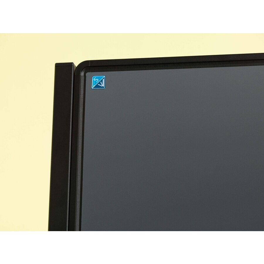 Dubbelzijdig mobiel Workbord met zwart emailstaal en zwart profiel-4