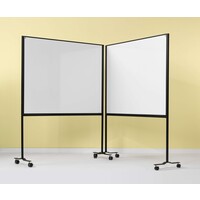 thumb-Dubbelzijdig mobiel Workbord met zwart emailstaal en zwart profiel-6
