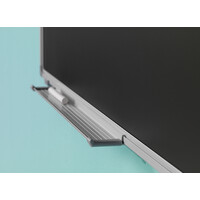 thumb-Krijtbord grijs emailstaal met zwart aluminium Softline profiel, 90 x 120 cm-2