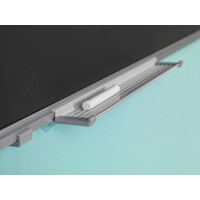thumb-Krijtbord grijs emailstaal met zwart aluminium Softline profiel, 90 x 120 cm-3