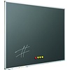 Smit-Visual Krijtbord grijs emailstaal met zwart aluminium Softline profiel, 120 x 240 cm