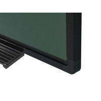 thumb-Krijtbord van groen emailstaal met zwart Softline profiel, 90 x 120 cm-2