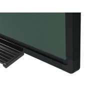 thumb-Krijtbord van groen emailstaal met zwart Softline profiel, 120 x 240 cm-3