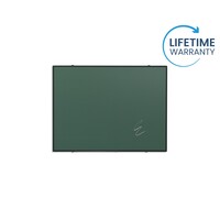 thumb-Krijtbord van groen emailstaal met zwart Softline profiel, 120 x 240 cm-1