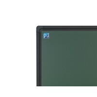 thumb-Krijtbord van groen emailstaal met zwart Softline profiel, 120 x 240 cm-5