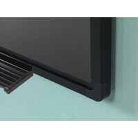 thumb-Krijtbord grijs emailstaal met zwart aluminium Softline profiel, 90 x 120 cm.-3