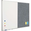 Smit-Visual Combibord, Camira prikbord en email whiteboard met blank Softline profiel, afmeting 60 x 90 cm.