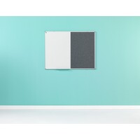 thumb-Combibord, Camira prikbord en email whiteboard met blank Softline profiel, afmeting 60 x 90 cm.-4