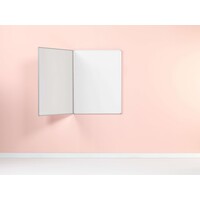 thumb-Drievlaks whiteboard exclusief onderstel, afmeting 90 x 120 cm.-2