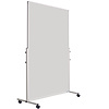 Smit-Visual Verrijdbaar dubbelzijdig whiteboard met wit onderstel en wielen, afmeting 180 x 120 cm.